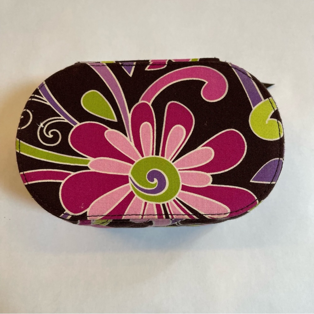 Vera Bradley Purple Punch Zippered Jewelry Travel Storage Case - Picture 9 of 12